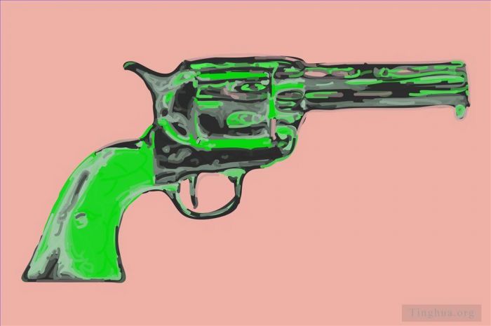 安迪·沃霍尔 当代各类绘画作品 -  《枪支不足》