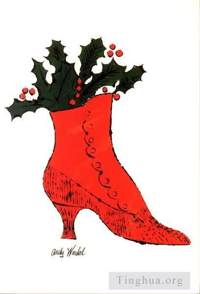 安迪·沃霍尔 当代各类绘画作品 -  《红色靴子机智霍莉》