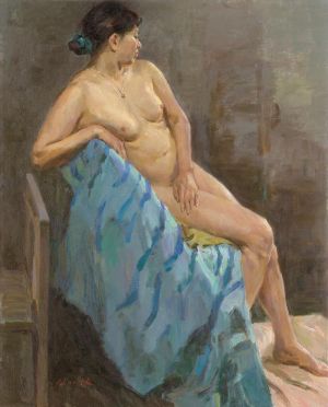 白仁海的当代艺术作品《倾斜的女人》