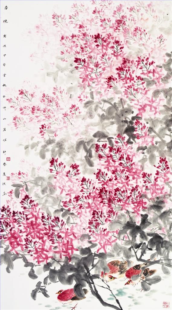 蔡庆洪 当代书法国画作品 -  《春天的黎明》