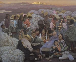 陈宁的当代艺术作品《尕海日出》