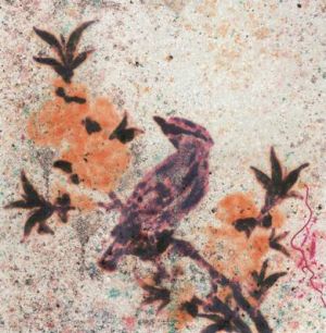 陈强戈的当代艺术作品《再创宋代无名桃花鸟》
