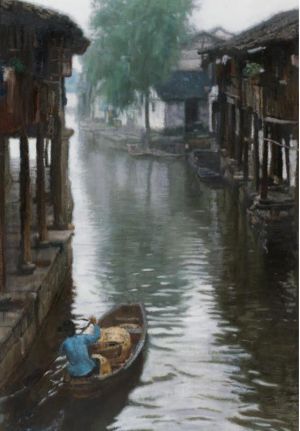 陈逸飞的当代艺术作品《江南,1984》