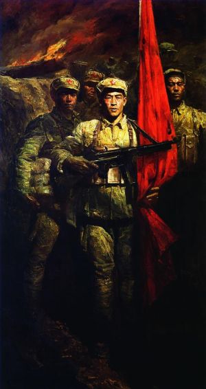 陈逸飞的当代艺术作品《红旗1》