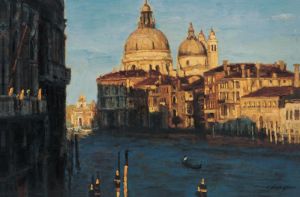 当代油画 - 《威尼斯水乡》