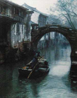 陈逸飞的当代艺术作品《水乡·桨声》