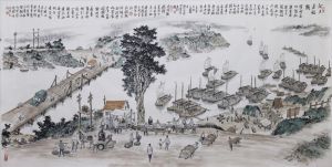 陈德周的当代艺术作品《河上的老港口》