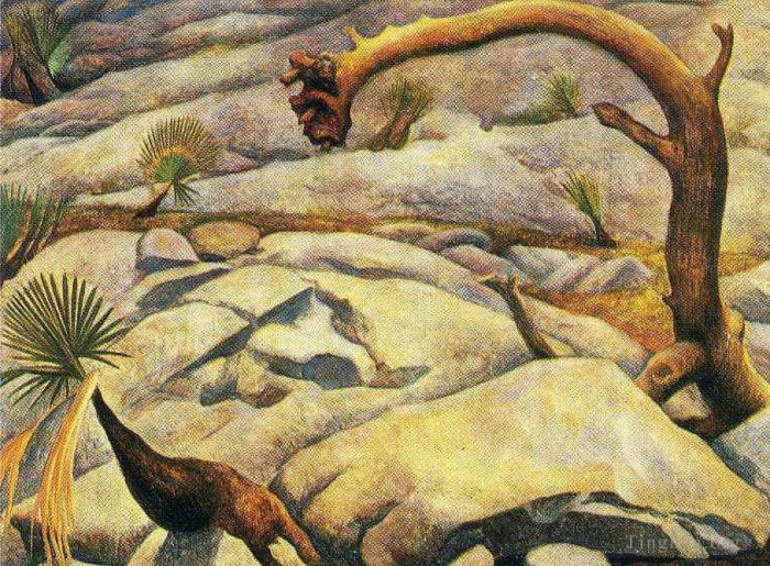 迭戈·里维拉 当代油画作品 -  《未检测到景观》