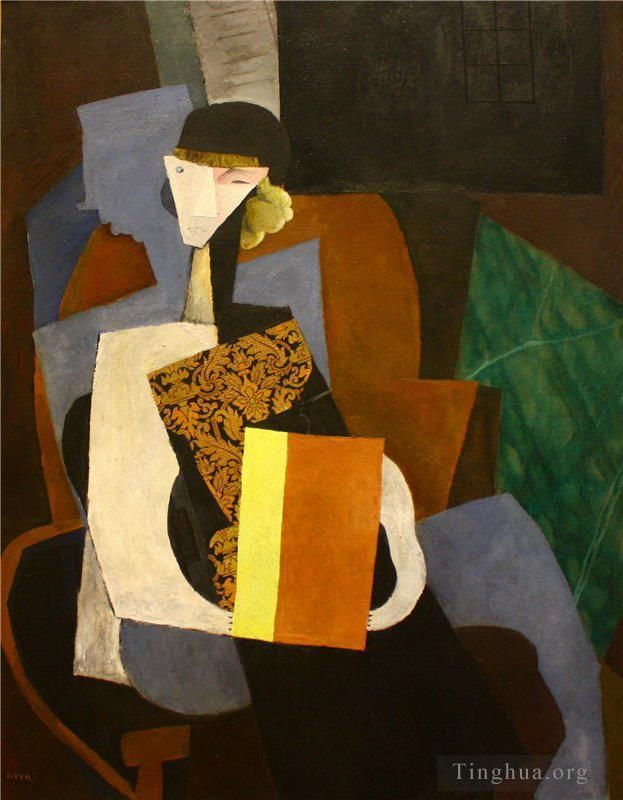 迭戈·里维拉 当代油画作品 -  《马列芙娜的肖像》
