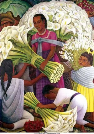 迭戈·里维拉的当代艺术作品《卖花人2》