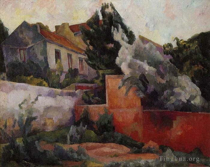 迭戈·里维拉 当代油画作品 -  《1918年巴黎郊区》