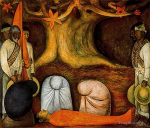迭戈·里维拉的当代艺术作品《革命斗争的不断更新,1927》