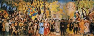 当代绘画 - 《1948,年周日下午在阿拉米达公园的梦想》