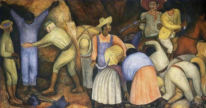 迭戈·里维拉 当代各类绘画作品 -  《剥削者,1926》