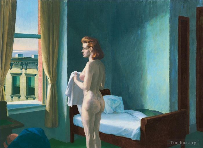 爱德华·霍普 当代油画作品 -  《城市的早晨》