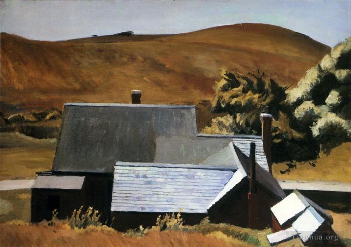 爱德华·霍普 当代油画作品 -  《魁梧科布的房子南特鲁罗,1933》
