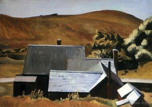 爱德华·霍普的当代艺术作品《魁梧科布的房子南特鲁罗,1933》