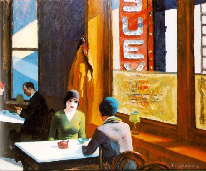 爱德华·霍普 当代油画作品 -  《杂碎,1929》