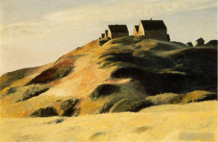 爱德华·霍普 当代油画作品 -  《玉米山》