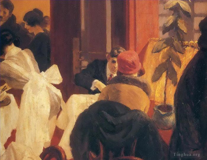 爱德华·霍普 当代油画作品 -  《纽约餐厅1》