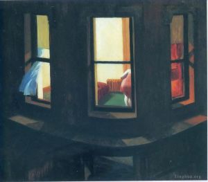 爱德华·霍普的当代艺术作品《夜窗》