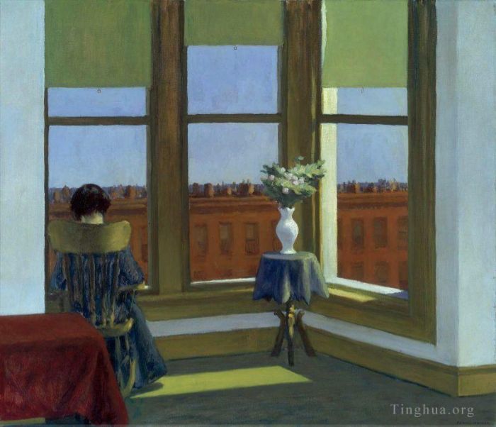 爱德华·霍普 当代油画作品 -  《布鲁克林的房间,1932》