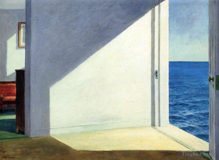 爱德华·霍普 当代油画作品 -  《海边的房间》