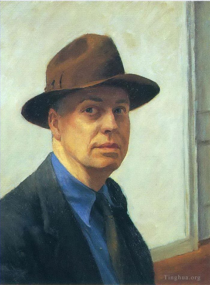 爱德华·霍普 当代油画作品 -  《自画像,1930》