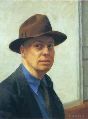 爱德华·霍普的当代艺术作品《自画像,1930》