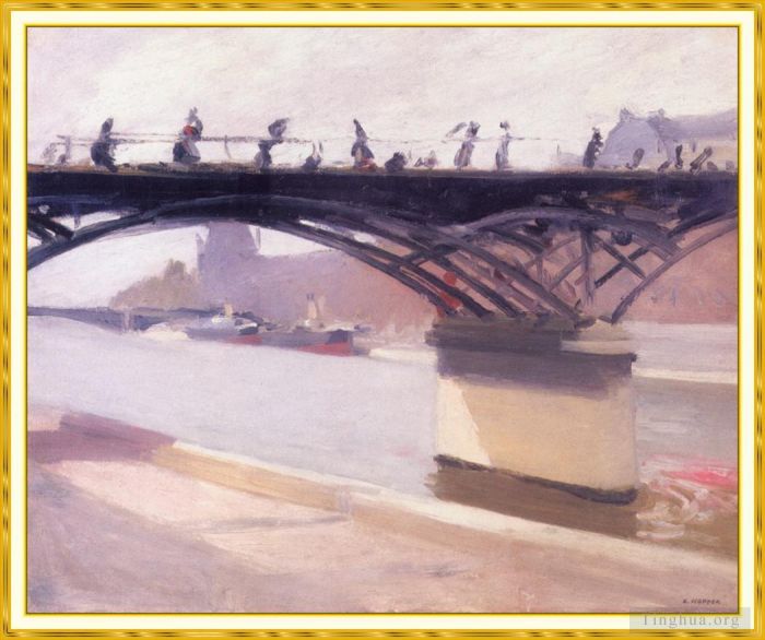 爱德华·霍普 当代油画作品 -  《艺术的桥梁》
