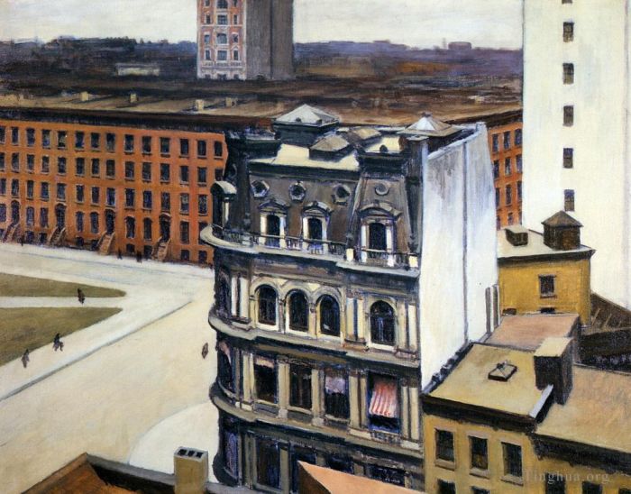 爱德华·霍普 当代油画作品 -  《城市》