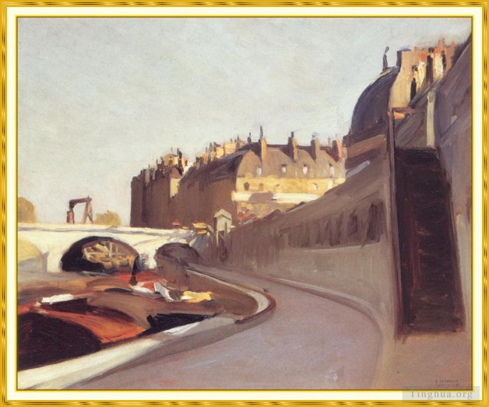 爱德华·霍普 当代油画作品 -  《奎德·格兰德·奥古斯丁》