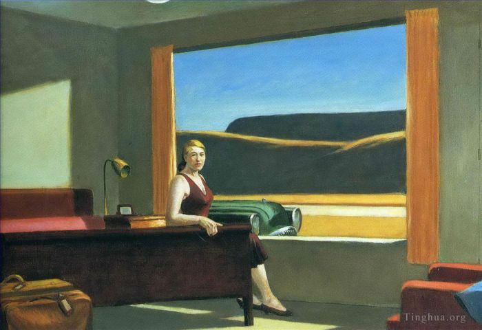 爱德华·霍普 当代油画作品 -  《西方汽车旅馆》