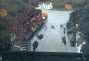 爱德华·霍普的当代艺术作品《美国村》