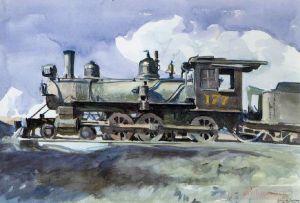 当代各类绘画作品《D r g locomotive》