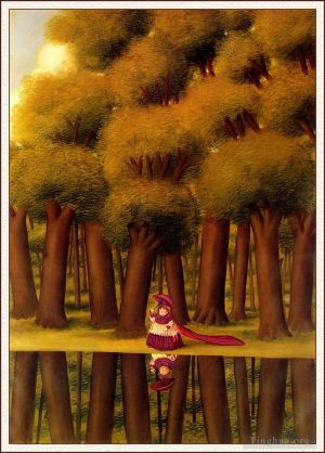 费尔南多·波特罗的当代艺术作品《湖边漫步》
