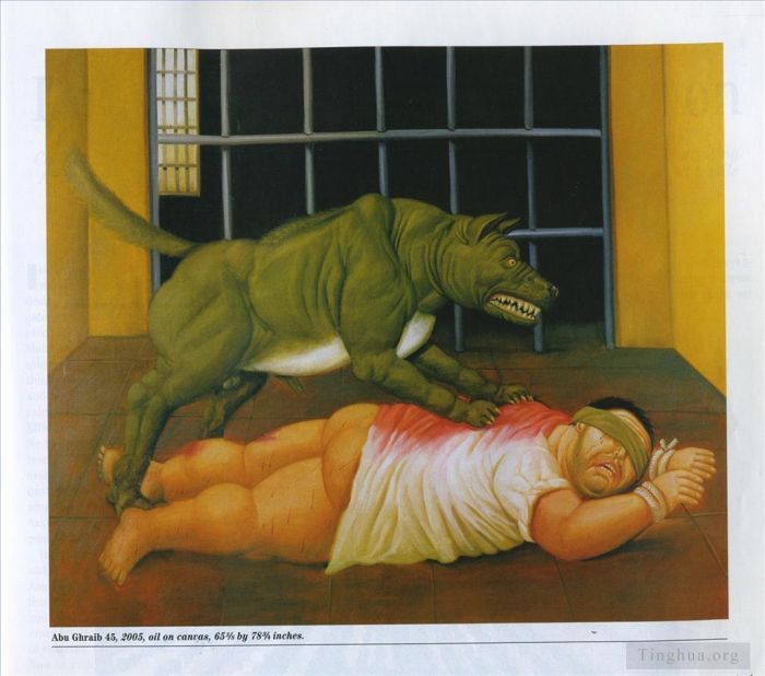 费尔南多·波特罗 当代油画作品 -  《阿布格莱布监狱,2》