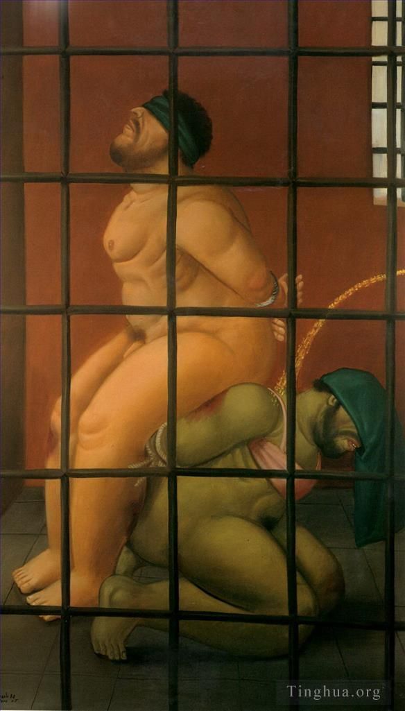 费尔南多·波特罗 当代油画作品 -  《阿布格莱布监狱,58》