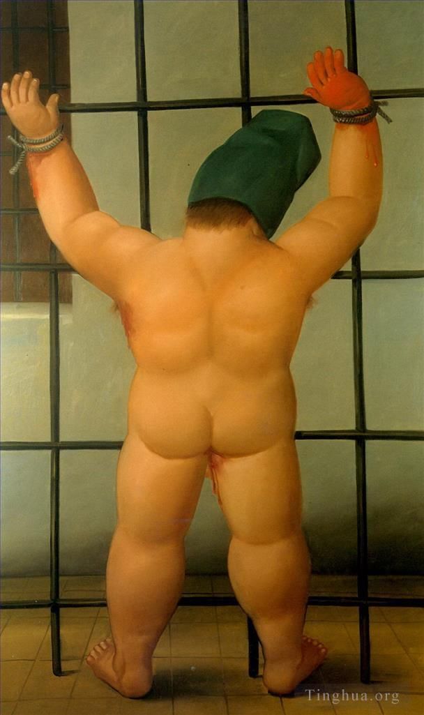 费尔南多·波特罗 当代油画作品 -  《阿布格莱布监狱,62》