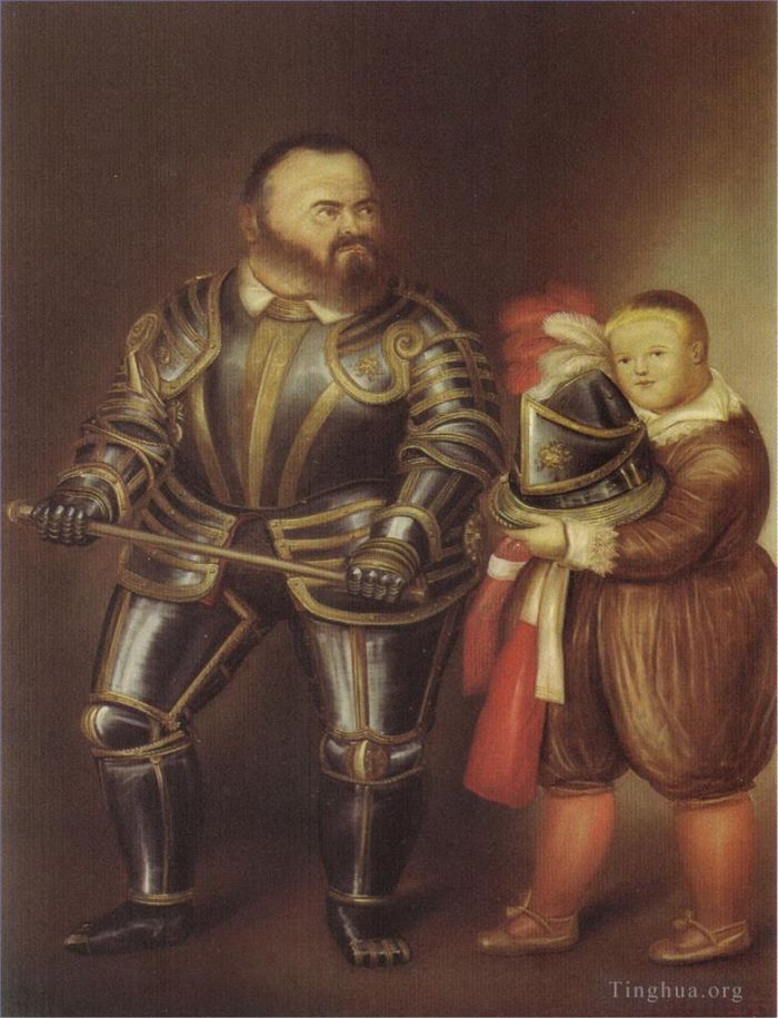 费尔南多·波特罗 当代油画作品 -  《维尼亚古的阿洛夫之后》