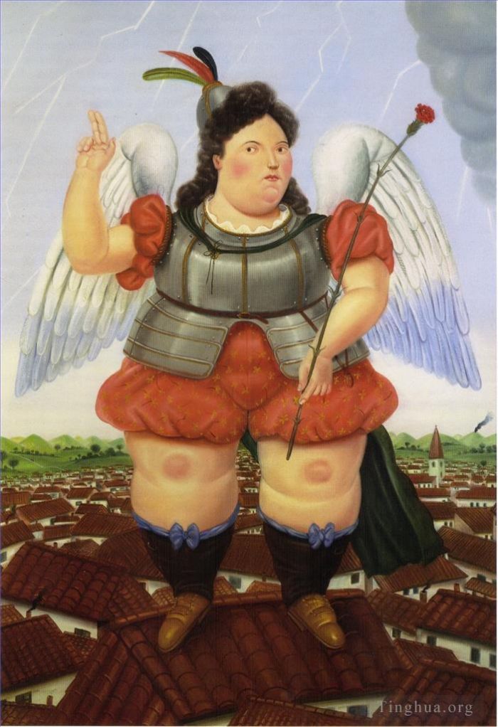 费尔南多·波特罗 当代油画作品 -  《大天使》