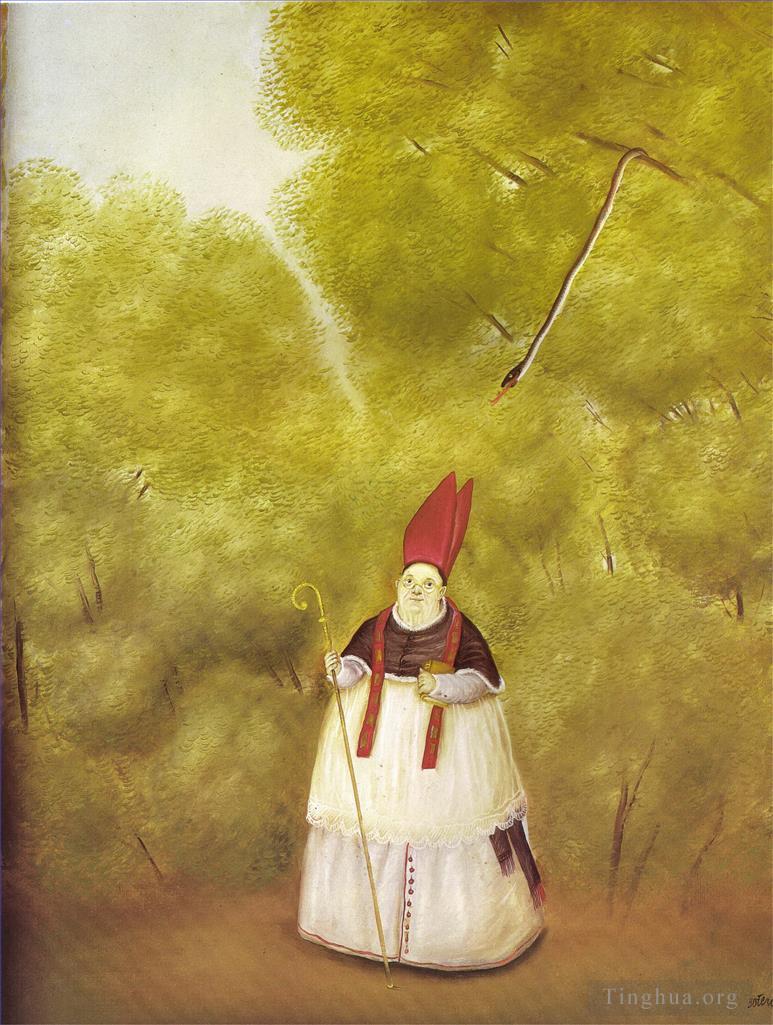 费尔南多·波特罗作品《大主教迷失在树林里》