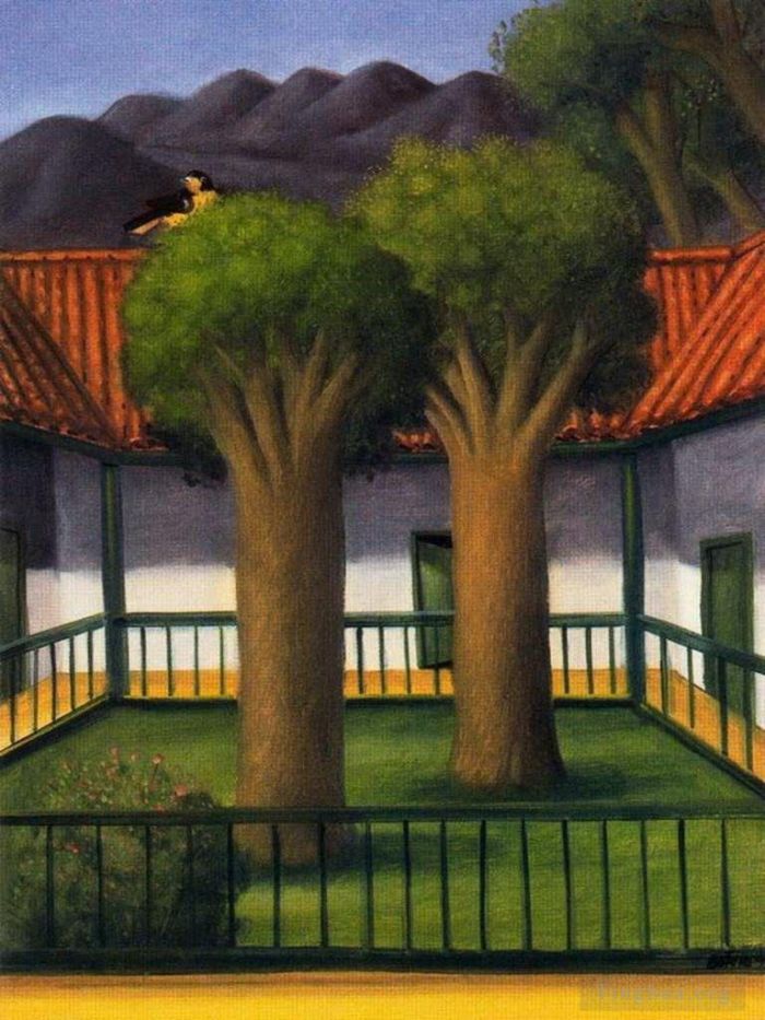费尔南多·波特罗 当代油画作品 -  《埃尔露台》