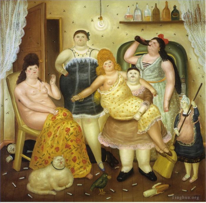 费尔南多·波特罗 当代油画作品 -  《马里杜克家族》