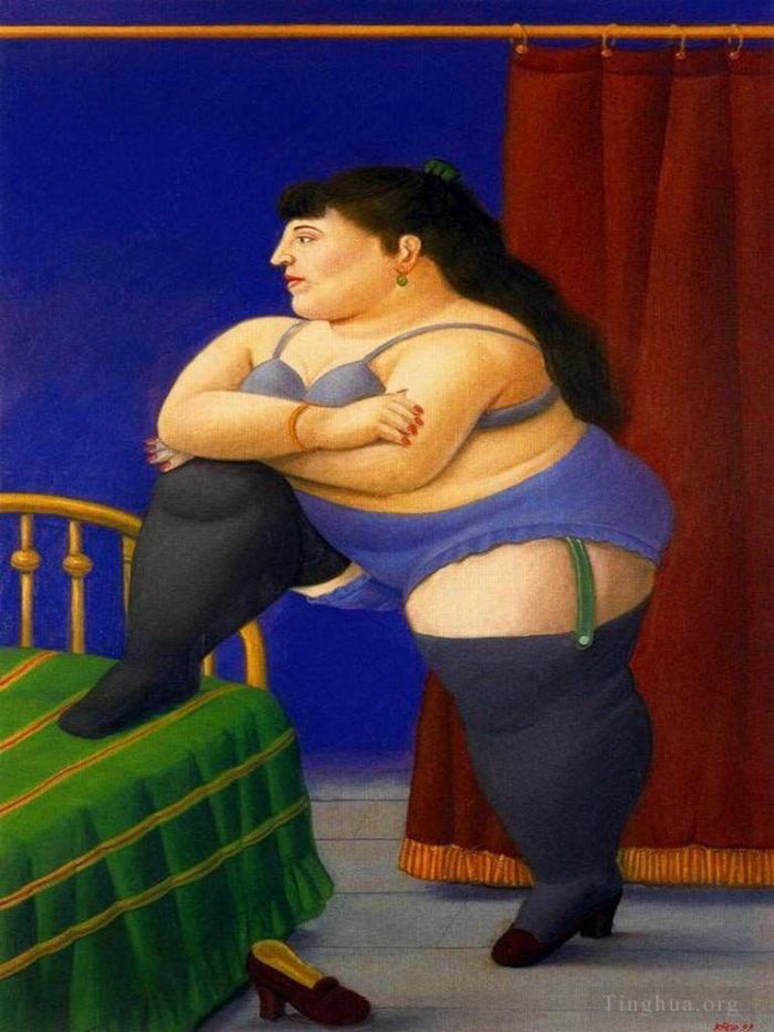 费尔南多·波特罗 当代油画作品 -  《拉雷科马拉》