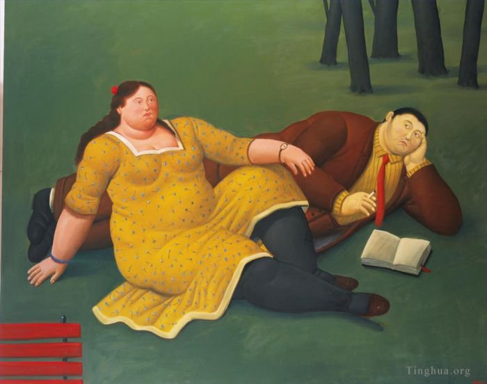 费尔南多·波特罗 当代油画作品 -  《性感美女》