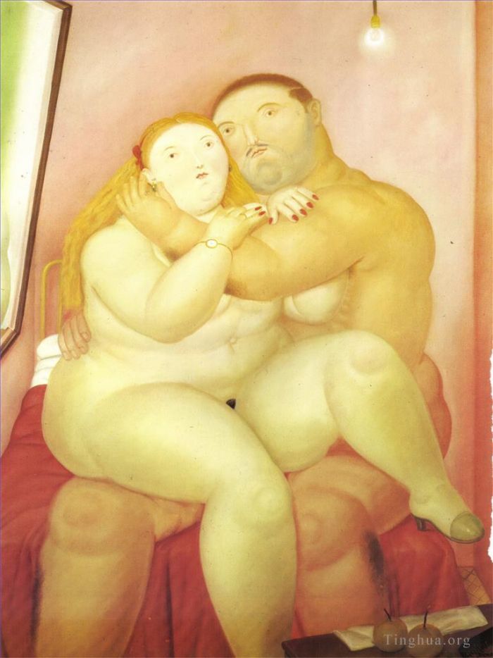 费尔南多·波特罗 当代油画作品 -  《恋人》