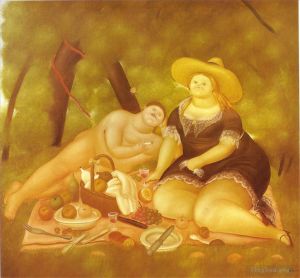 费尔南多·波特罗的当代艺术作品《草地上的午餐》