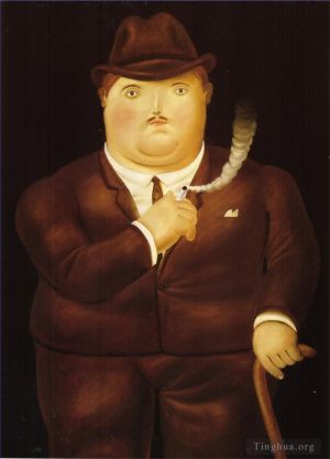 费尔南多·波特罗的当代艺术作品《穿燕尾服的男人》
