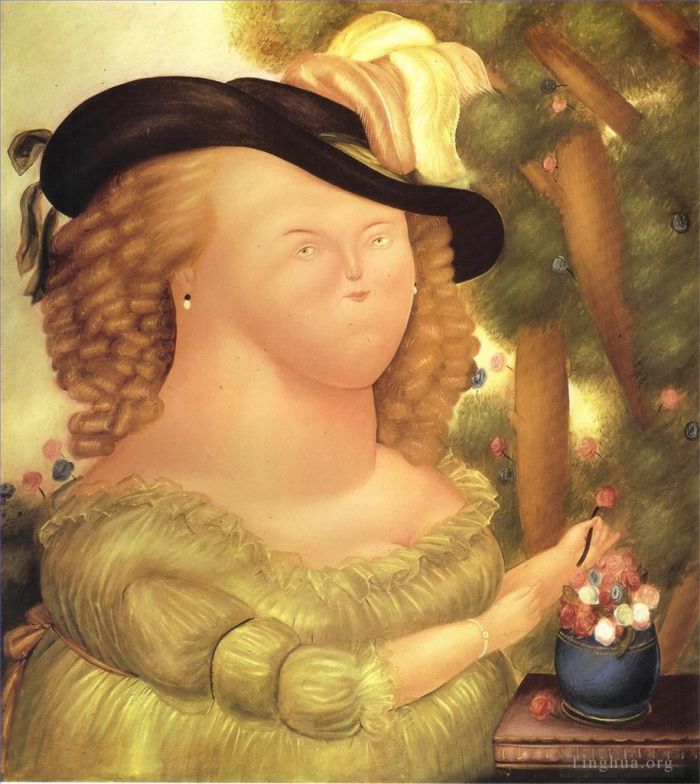 费尔南多·波特罗 当代油画作品 -  《玛丽·安托瓦内特》